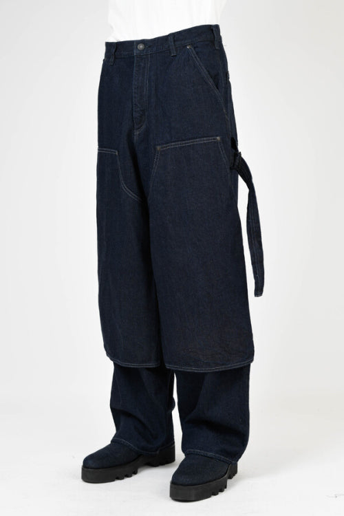 2024 S/S LAD MUSICIAN 12oz DENIM DOUBLE KNEE PAINTER PANTS