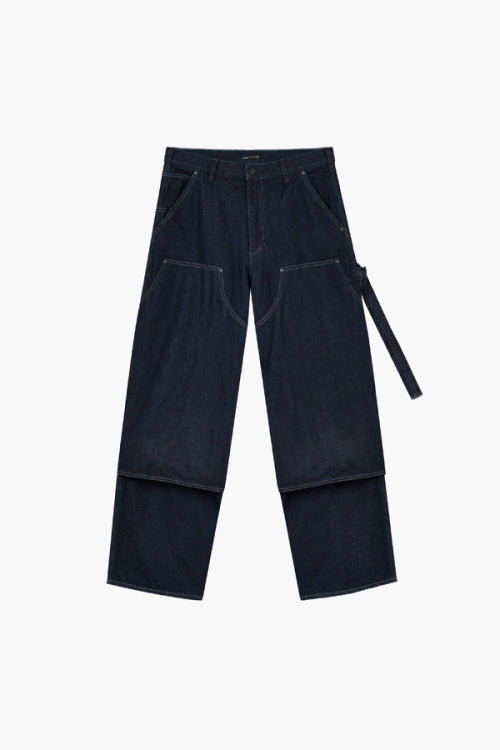 2024 S/S LAD MUSICIAN 12oz DENIM DOUBLE KNEE PAINTER PANTS