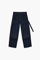 2024 S/S LAD MUSICIAN 12oz DENIM DOUBLE KNEE PAINTER PANTS
