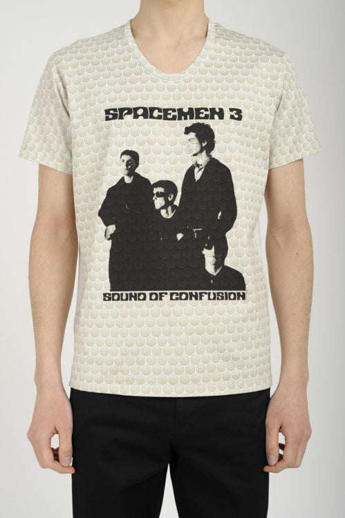 2015 S/S LAD MUSICIAN U-NECK PRINTT-SHIRT PERMANENT ROCKER LAD MUSICIAN × SONIC BOOM SPACE WHITE