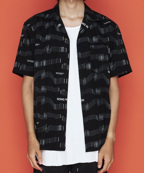 2020 S/S NUMBER (N)INE SABOTAGE×NUMBER (N)INE_OPEN COLLAR SHIRT