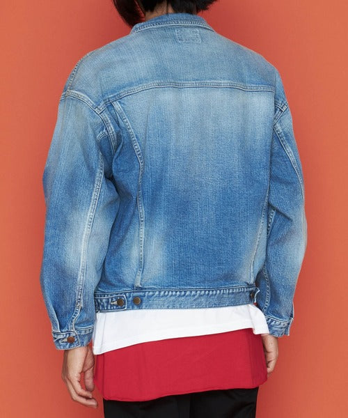 2020 S/S NUMBER (N)INE BIG SHOULDER STRETCH DENIM JACKET(DAMAGE)