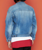 2020 S/S NUMBER (N)INE BIG SHOULDER STRETCH DENIM JACKET(DAMAGE)