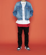 2020 S/S NUMBER (N)INE BIG SHOULDER STRETCH DENIM JACKET(DAMAGE)