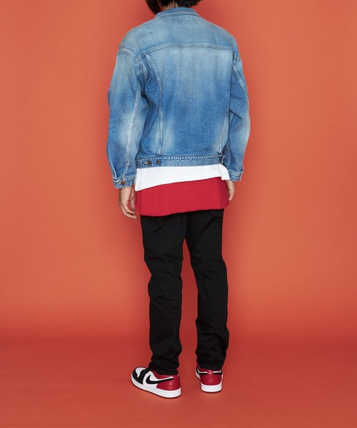 2020 S/S NUMBER (N)INE BIG SHOULDER STRETCH DENIM JACKET(DAMAGE)