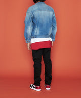 2020 S/S NUMBER (N)INE BIG SHOULDER STRETCH DENIM JACKET(DAMAGE)