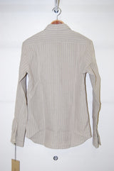 2014 S/S JAMA RICO Linen Stripe Wide Collor Shirt BEIGE×GRAY