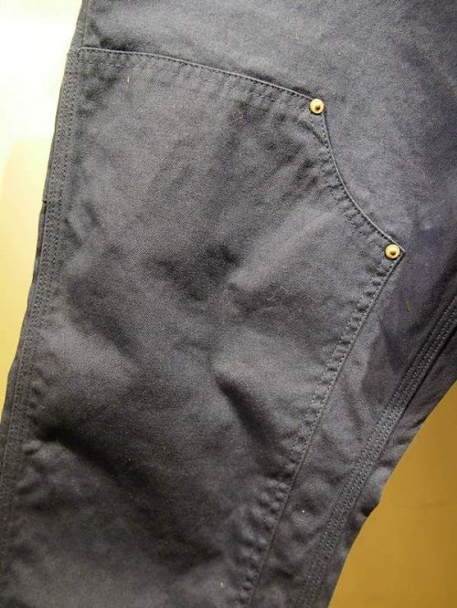 2018 S/S M double knee canvas painter pants navy