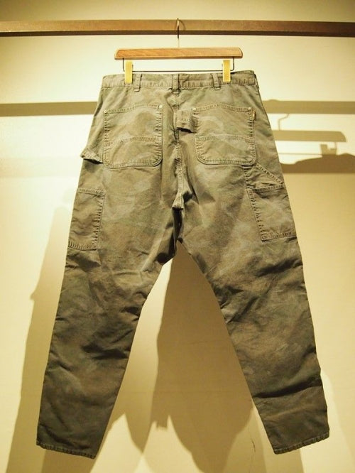 2018 S/S M double knee canvas painter pants dark camo
