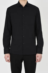 2016 S/S LAD MUSICIAN OXFORD ROUND COLLAR SHIRT BLACK 
