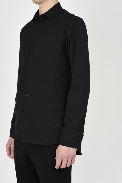2016 S/S LAD MUSICIAN OXFORD ROUND COLLAR SHIRT BLACK 