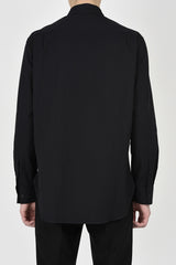 2016 S/S LAD MUSICIAN OXFORD ROUND COLLAR SHIRT BLACK 