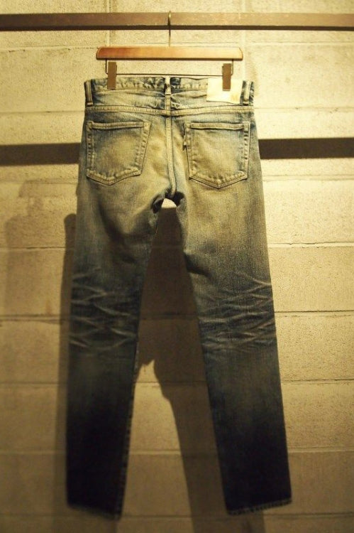 2017 S/S M used wash denim indigo light