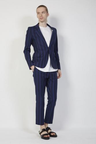 2016 S/S GalaabenD ツイルストレッチ ワイドストライプ BLUE×NAVY