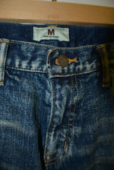 2017 S/S M used wash denim indigo light
