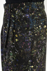 2021 S/S LAD MUSICIAN SMALL FLOWER 2TUCK CROPPED WIDE SLACKS