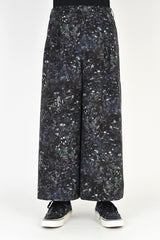 2021 S/S LAD MUSICIAN SMALL FLOWER 2TUCK CROPPED WIDE SLACKS