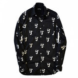 2016 S/S MARBLES L/S Satin 777 Dress Shirts BLACK