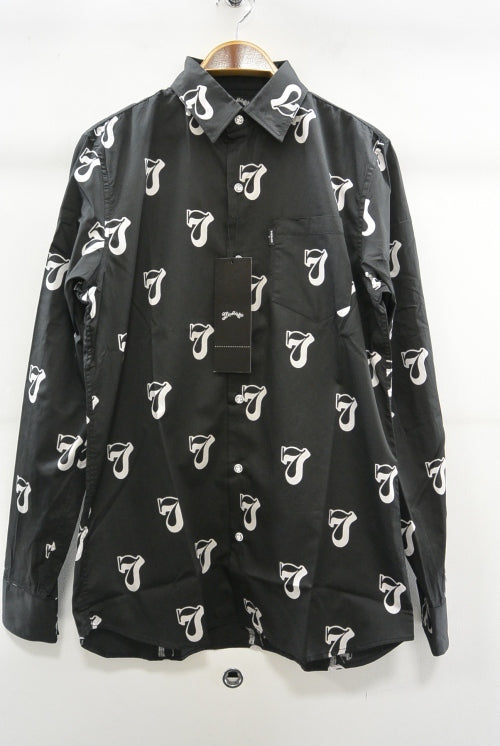 2016 S/S MARBLES L/S Satin 777 Dress Shirts BLACK