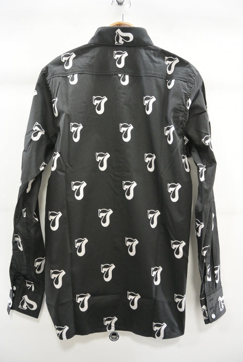 2016 S/S MARBLES L/S Satin 777 Dress Shirts BLACK