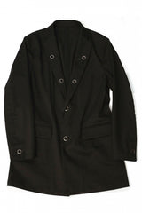 2015 S/S NUMBER (N)INE  STRETCH CHINO LONG JACKET BLACK