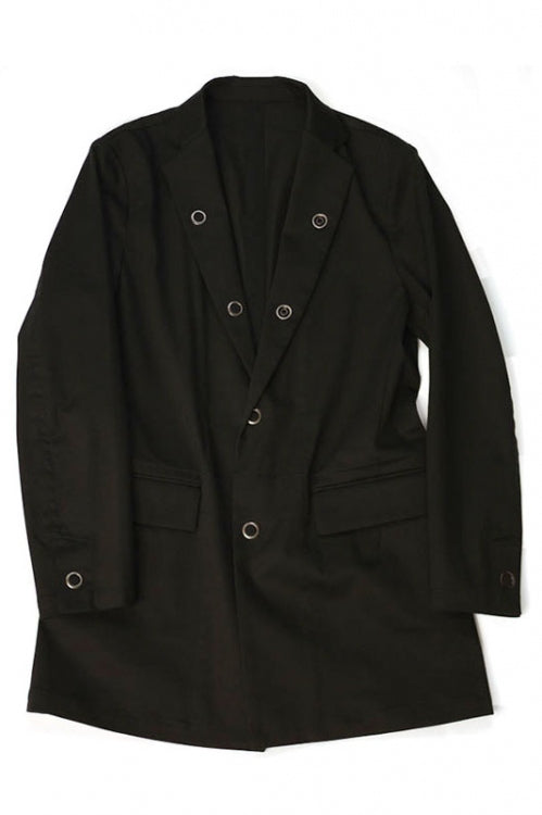 2015 S/S NUMBER (N)INE  STRETCH CHINO LONG JACKET BLACK