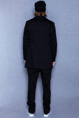 2015 S/S NUMBER (N)INE  STRETCH CHINO LONG JACKET BLACK