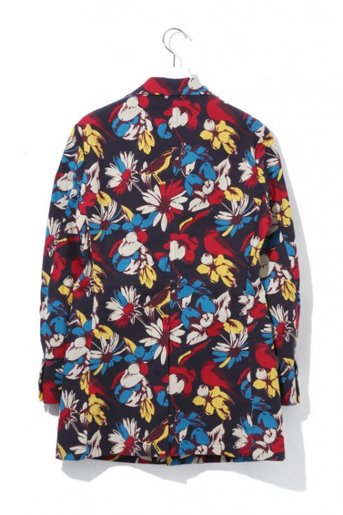 2015 S/S NUMBER (N)INE  LONG JACKET NAVY FLOWER
