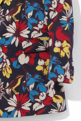2015 S/S NUMBER (N)INE  LONG JACKET NAVY FLOWER