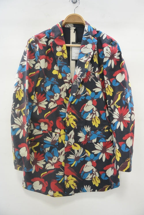 2015 S/S NUMBER (N)INE  LONG JACKET NAVY FLOWER