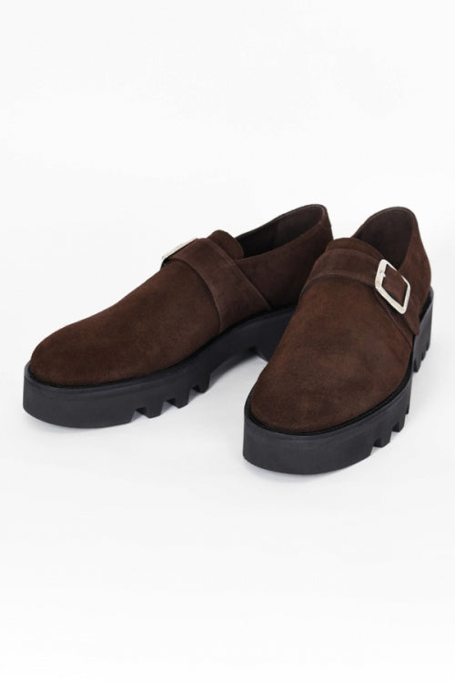 2023 S/S LAD MUSICIAN SUEDE MONK STRAP SHOES