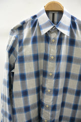 2016 S/S GalaabenD C/Tenチェック long SH 94/GRAY×NAVY×BLUE