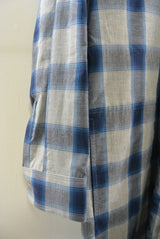 2016 S/S GalaabenD C/Tenチェック long SH 94/GRAY×NAVY×BLUE