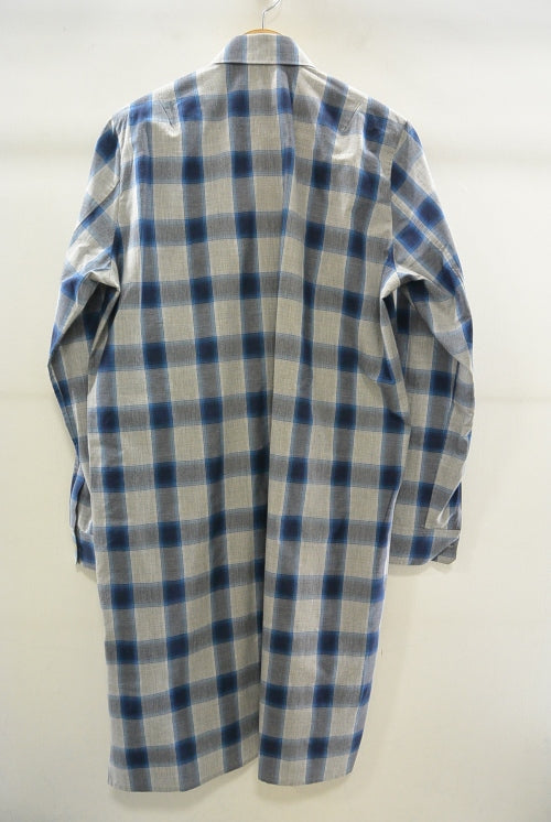 2016 S/S GalaabenD C/Tenチェック long SH 94/GRAY×NAVY×BLUE