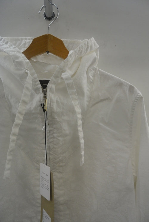 2015 S/S JAMA RICO PAISLEY PRINT FOODED ZIP SHIRTS WHITE