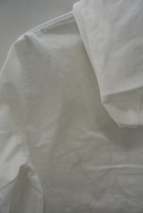 2015 S/S JAMA RICO PAISLEY PRINT FOODED ZIP SHIRTS WHITE