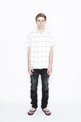 2016 S/S NUMBER (N)INE　REGULAR COLLAR SHIRTS S/S_TYPEWRITER STRETCH(WINDOW PANE) WHITE