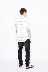 2016 S/S NUMBER (N)INE　REGULAR COLLAR SHIRTS S/S_TYPEWRITER STRETCH(WINDOW PANE) WHITE
