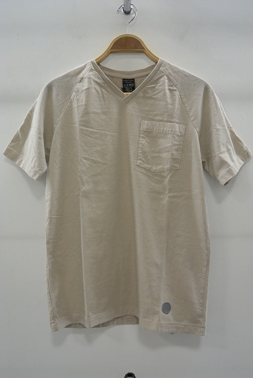 2016 S/S NUMBER (N)INE　RAGLAN POKET V-NECK T-SHIRTS_GARMENT DYE BEIGE