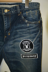 2015 S/S n(n) BY NUMBER (N)INE x PLAYBOY REGULAR STRAIGHT   PANT_DENIM(DAMAGED) 
