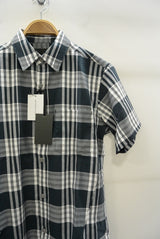 2016 S/S NUMBER (N)INE　REGULAR COLLAR SHIRTS S/S_TWILL CHECK  BLACK