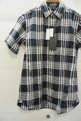 2016 S/S NUMBER (N)INE　REGULAR COLLAR SHIRTS S/S_TWILL CHECK  BLACK