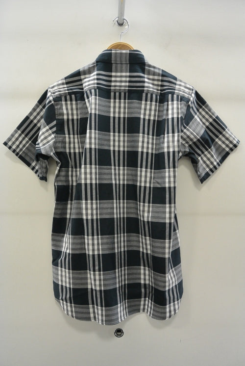 2016 S/S NUMBER (N)INE　REGULAR COLLAR SHIRTS S/S_TWILL CHECK  BLACK