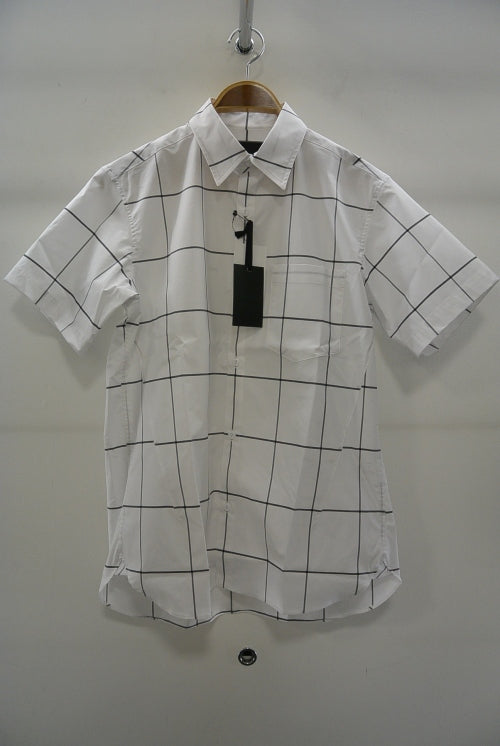 2016 S/S NUMBER (N)INE　REGULAR COLLAR SHIRTS S/S_TYPEWRITER STRETCH(WINDOW PANE) WHITE