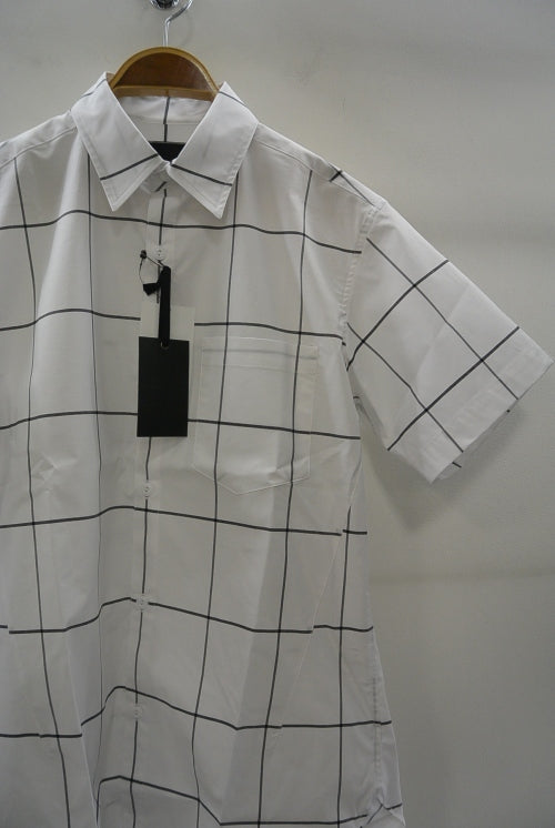 2016 S/S NUMBER (N)INE　REGULAR COLLAR SHIRTS S/S_TYPEWRITER STRETCH(WINDOW PANE) WHITE