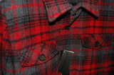 LITHIUM HOMME C.P.O. JACKET 〈MIX-CHECK WOOL〉 RED   