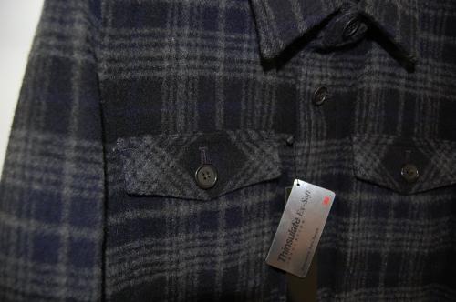 LITHIUM HOMME C.P.O. JACKET 〈MIX-CHECK WOOL〉 NAVY  