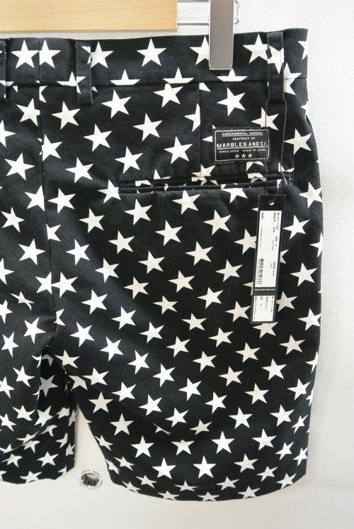 2016 S/S MARBLES Star Printed Shorts BLACK