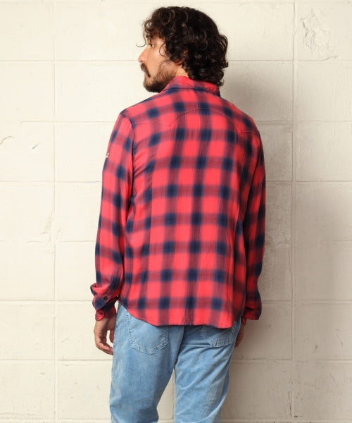 2019 S/S TMT RAYON TWILL OMBRE CHECK SHIRTS(TSHS1906)
