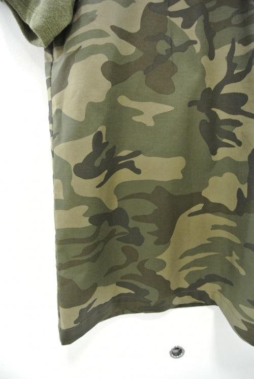 2015 S/S GalaabenD ライトモールスキンストレッチ カモフラージュprint+1.5ミリパイル crew neck loose fit 65/KHAKI MIX